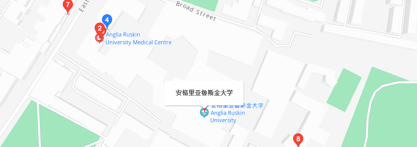 英国剑桥安格利亚鲁斯金大学学校地图