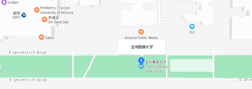 美国亚利桑那大学学校地图